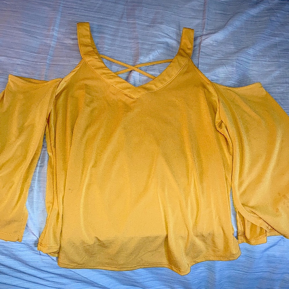 Yellow blouse , size large